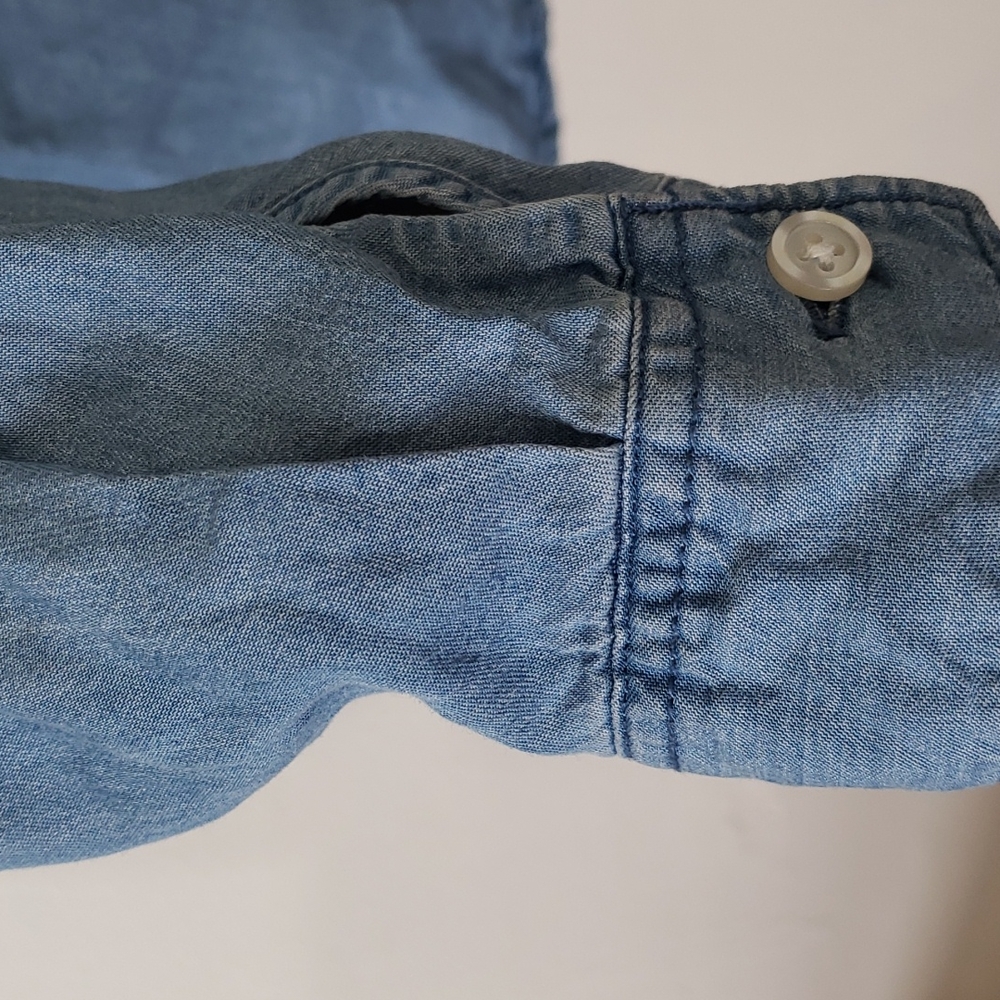 Thread & Supply - Button Down Chambray Denim Fron… - image 4